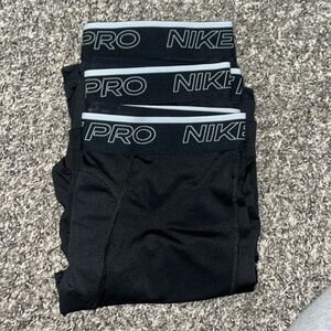 3-pack of mens size large nike dri-fit black compression tights